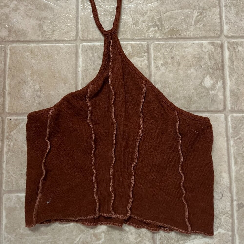 urban outfitters y2k trendy tie neck going out top